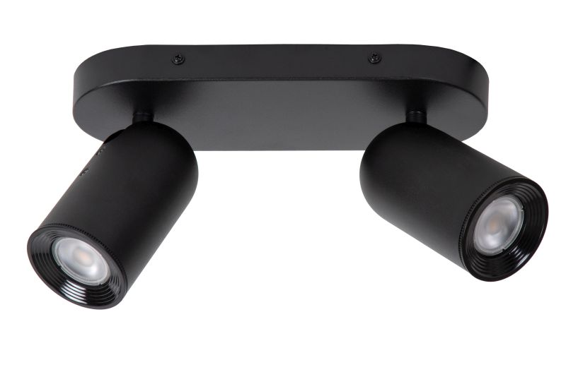 Lucide PUNCH - Stropné bodové svietidlo - 2xGU10 - Čierne